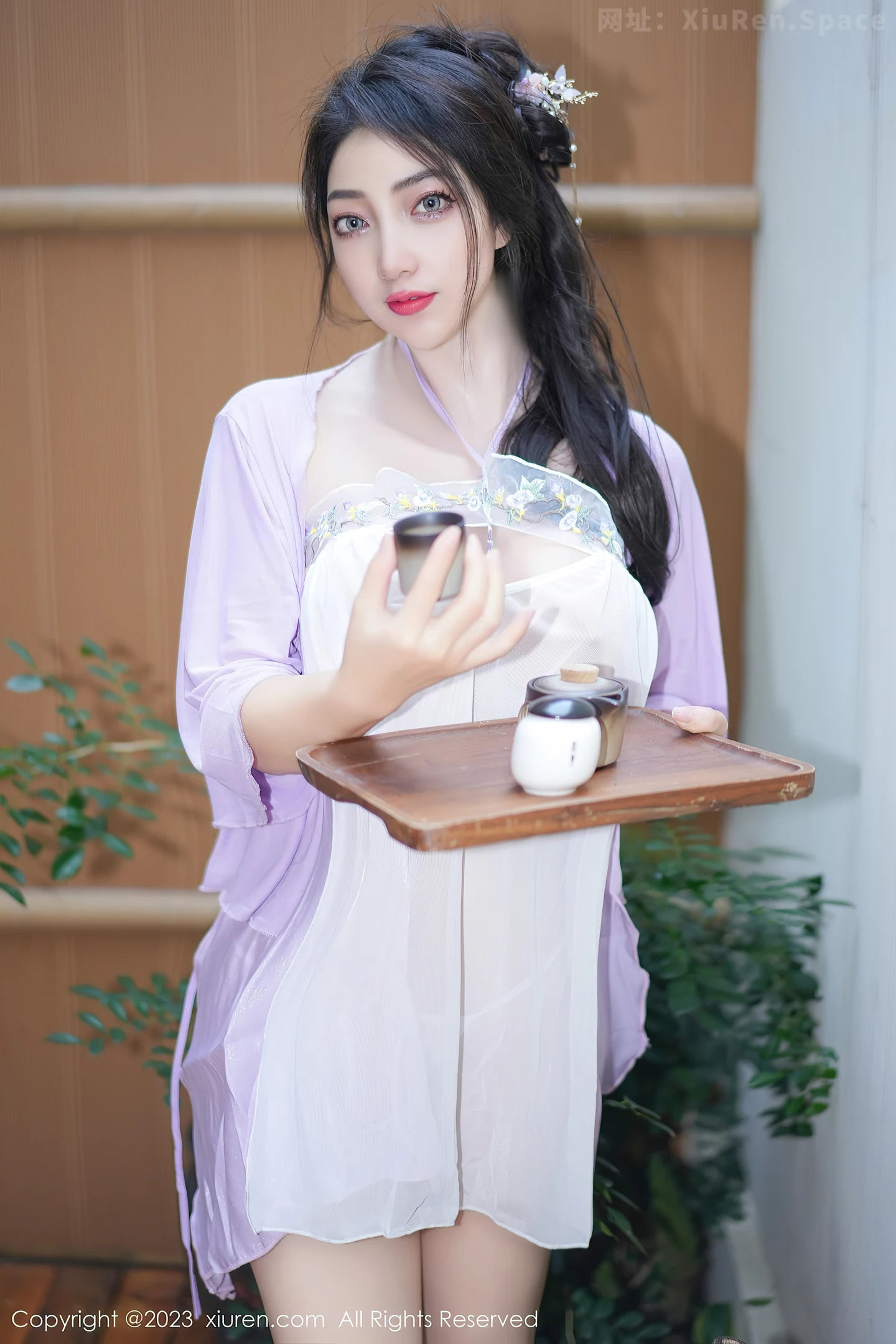 图片[3]-[XiuRen秀人网]VOL.7665 模特娇喘JC性感紫色薄纱古典服配情趣内衣秀惹火身材诱惑写真61P-秀人网官方网站